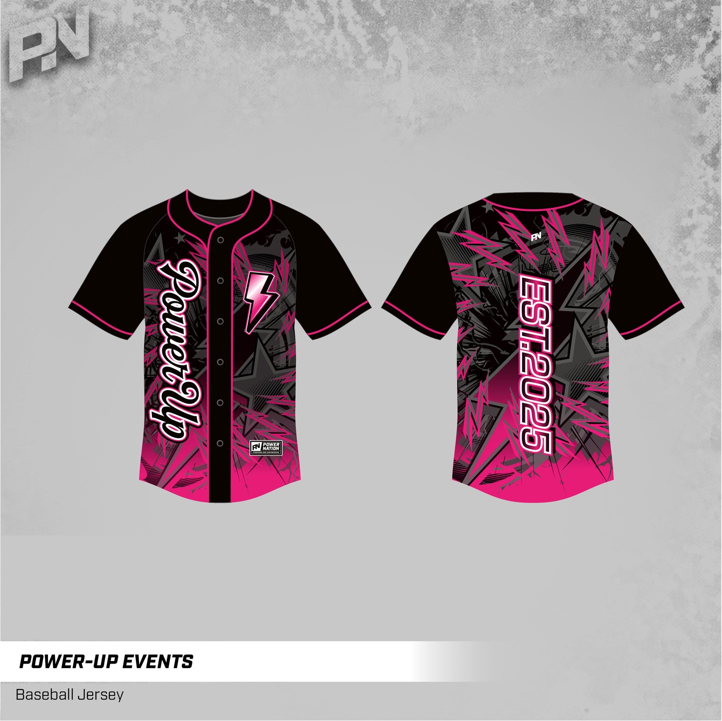 Power Up Baseball Jersey