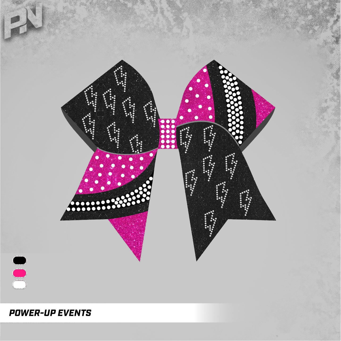 Power Up Black and Pink bow