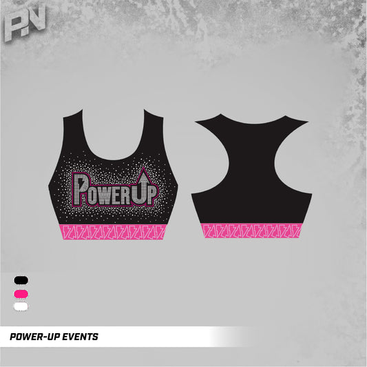 Power Up Rhinestone Sports Bra